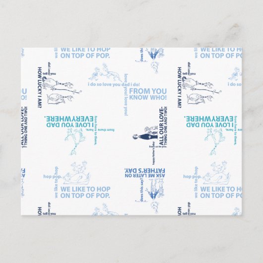 Dr. Seuss | Vatertag Zitatmuster Postkarte (Vorderseite)