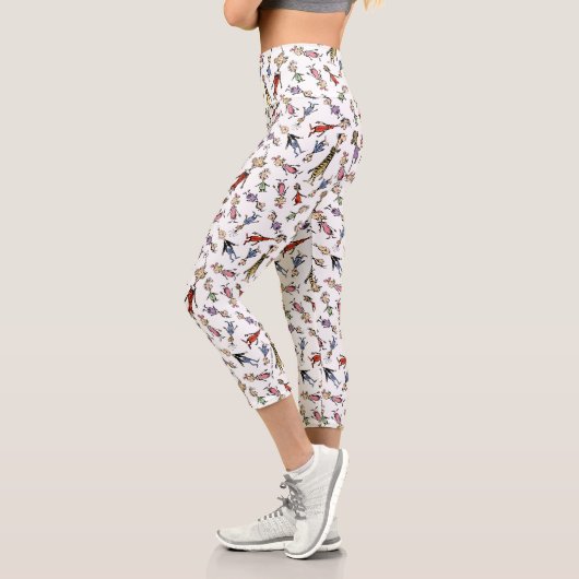 Dr. Seuss Whoville Characters Festive Pattern Capri Leggings (Links)