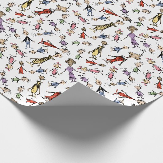 Dr. Seuss Whoville Characters Festive Pattern Geschenkpapier (Ecke)