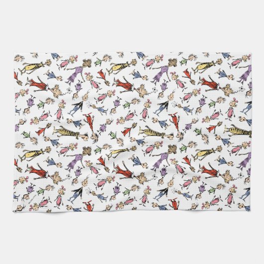 Dr. Seuss Whoville Characters Festive Pattern Geschirrtuch (Horizontal)