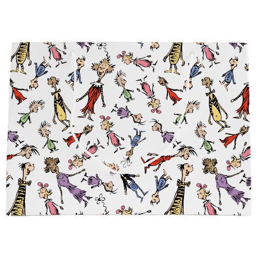 Dr. Seuss Whoville Characters Festive Pattern Große Geschenktüte (Vorderseite)