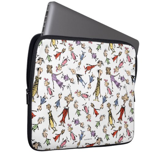 Dr. Seuss Whoville Characters Festive Pattern Laptopschutzhülle (Vorne Rechts)