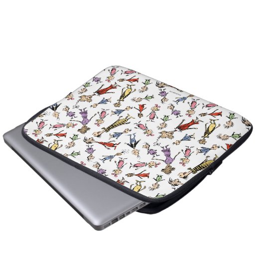 Dr. Seuss Whoville Characters Festive Pattern Laptopschutzhülle (Vorne Knopf)