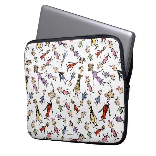 Dr. Seuss Whoville Characters Festive Pattern Laptopschutzhülle (Vorderseite Links)