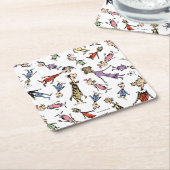 Dr. Seuss Whoville Characters Festive Pattern Rechteckiger Pappuntersetzer (angewinkelt)