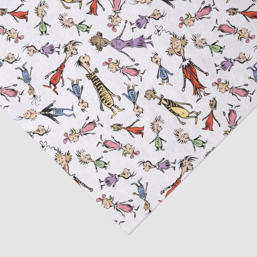 Dr. Seuss Whoville Characters Festive Pattern Seidenpapier (Ausschnitt)