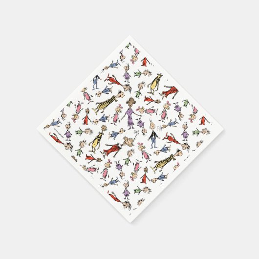 Dr. Seuss Whoville Characters Festive Pattern Serviette (Ecke)