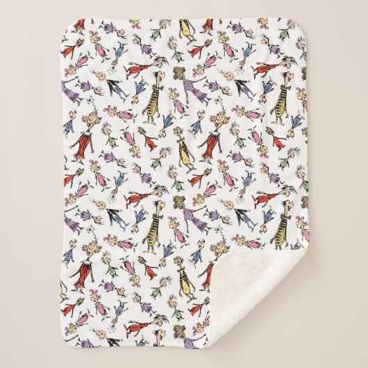 Dr. Seuss Whoville Characters Festive Pattern Sherpadecke (Vorderseite)