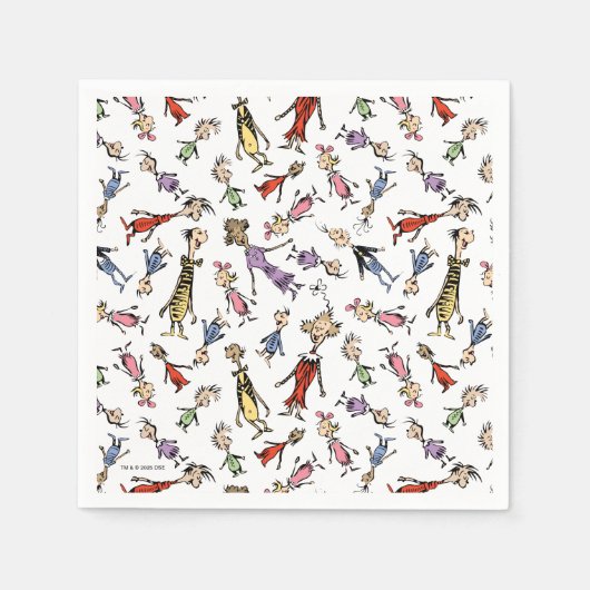 Dr. Seuss Whoville Charaktere Festives Muster Serviette (Vorderseite)