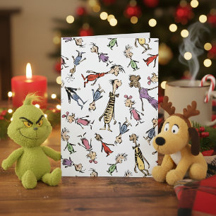 Dr. Seuss Whoville Charaktere Festtagsmuster Karte