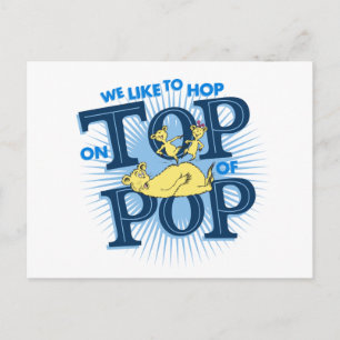 Dr. Seuss Wir hüpfen gerne auf Pop Postkarte
