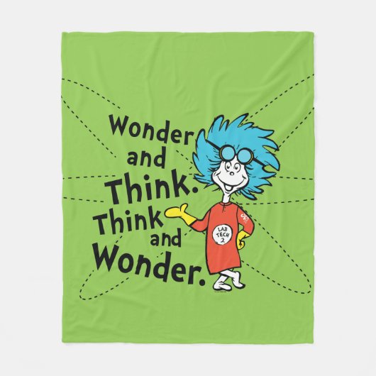 Dr. Seuss | Wonder and Think. Denken Sie nach. Fleecedecke (Vorderseite)