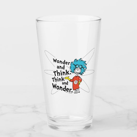 Dr. Seuss | Wonder and Think. Denken Sie nach. Glas (Vorderseite)