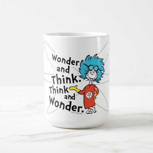 Dr. Seuss | Wonder and Think. Denken Sie nach. Kaffeetasse (Mittel)