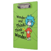 Dr. Seuss | Wonder and Think. Denken Sie nach. Klemmbrett (Links)