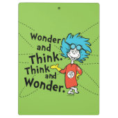 Dr. Seuss | Wonder and Think. Denken Sie nach. Klemmbrett (Rückseite)