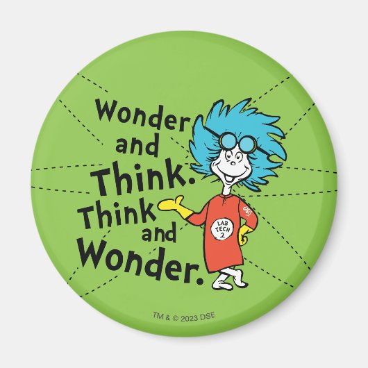 Dr. Seuss | Wonder and Think. Denken Sie nach. Magnet (Vorne)