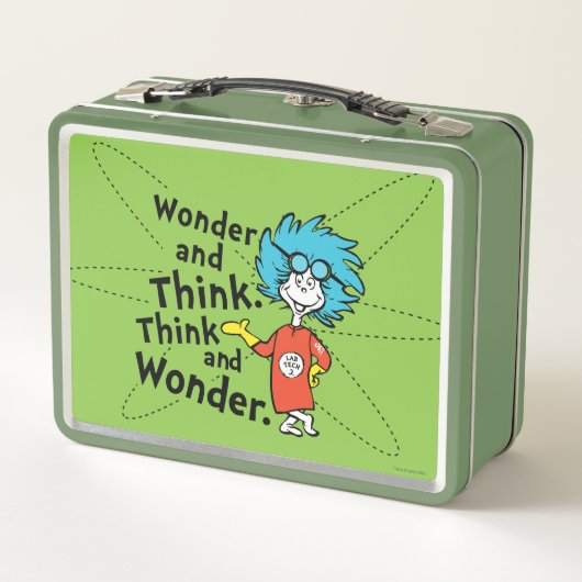 Dr. Seuss | Wonder and Think. Denken Sie nach. Metall Brotdose (Rückseite)