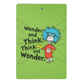 Dr. Seuss | Wonder and Think. Denken Sie nach. Mini Klemmbrett (Rückseite)