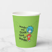 Dr. Seuss | Wonder and Think. Denken Sie nach. Pappbecher (Rückseite)