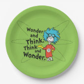 Dr. Seuss | Wonder and Think. Denken Sie nach. Pappteller (Vorderseite)