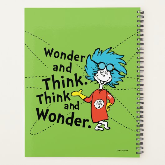 Dr. Seuss | Wonder and Think. Denken Sie nach. Planer (Rückseite)