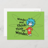 Dr. Seuss | Wonder and Think. Denken Sie nach. Postkarte (Vorne/Hinten)