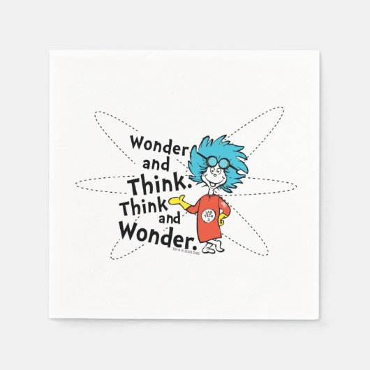 Dr. Seuss | Wonder and Think. Denken Sie nach. Serviette (Vorderseite)