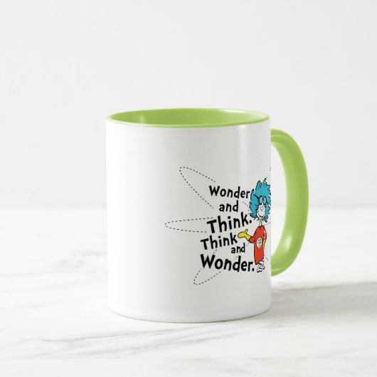 Dr. Seuss | Wonder and Think. Denken Sie nach. Tasse (VorderseiteRechts)