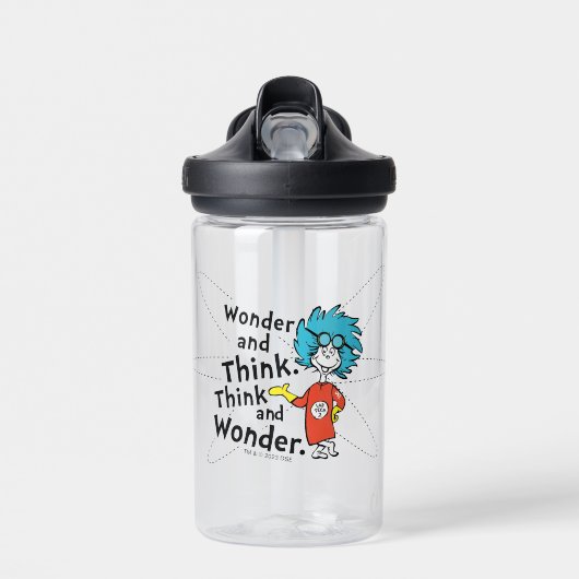 Dr. Seuss | Wonder and Think. Denken Sie nach. Trinkflasche (Vorne)