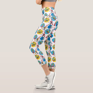 Dr. Seuss   Zeichen mit Stiften Muster Capri Leggings