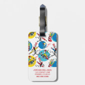 Dr. Seuss | Zeichen mit Stiften Muster Gepäckanhänger (Rückseite vertikal)