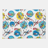 Dr. Seuss | Zeichen mit Stiften Muster Geschirrtuch (Horizontal)