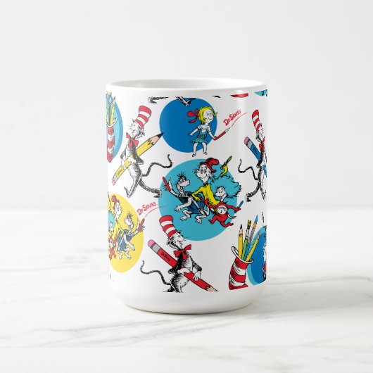 Dr. Seuss | Zeichen mit Stiften Muster Kaffeetasse (Mittel)
