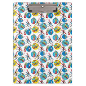 Dr. Seuss | Zeichen mit Stiften Muster Klemmbrett (Vorderseite)