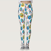 Dr. Seuss | Zeichen mit Stiften Muster Leggings (Vorderseite)