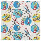Dr. Seuss | Zeichen mit Stiften Muster Stoff (Nahaufnahme)
