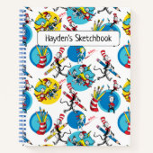 Dr. Seuss| Zeichen mit Zeichnend Stiften Notizblock (Vorderseite)