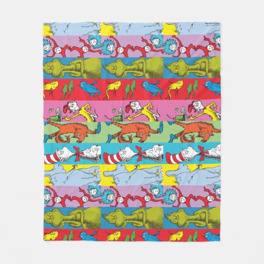 Dr. Seuss | Zeichensatz Fleecedecke (Vorderseite)