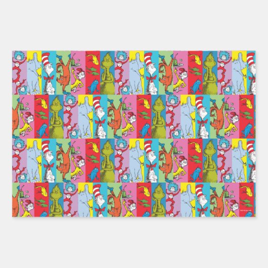 Dr. Seuss | Zeichensatz Geschenkpapier Set (Vorderseite 3)