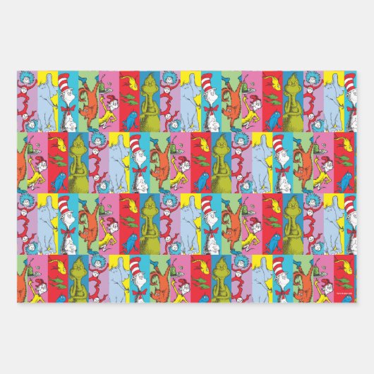 Dr. Seuss | Zeichensatz Geschenkpapier Set (Vorderseite)