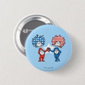Dr. Seuss | Zwei Dinge: Patriotische Grafik Button (Vorne & Hinten)