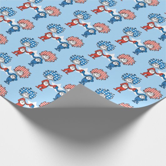 Dr. Seuss | Zwei Dinge: Patriotische Grafik Geschenkpapier (Ecke)