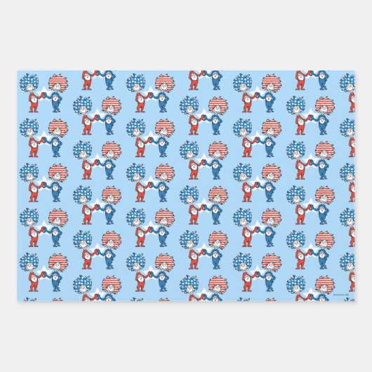 Dr. Seuss | Zwei Dinge: Patriotische Grafik Geschenkpapier Set (Vorderseite 2)