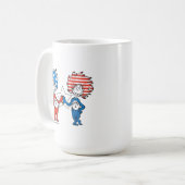 Dr. Seuss | Zwei Dinge: Patriotische Grafik Kaffeetasse (Vorderseite Links)