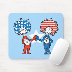 Dr. Seuss   Zwei Dinge: Patriotische Grafik Mousepad