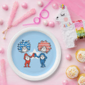 Dr. Seuss | Zwei Dinge: Patriotische Grafik Pappteller (Party)