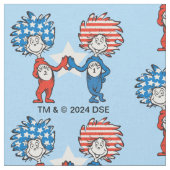 Dr. Seuss | Zwei Dinge: Patriotische Grafik Stoff (Nahaufnahme)
