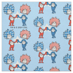 Dr. Seuss Zwei Dinge: Patriotische Grafik Stoff