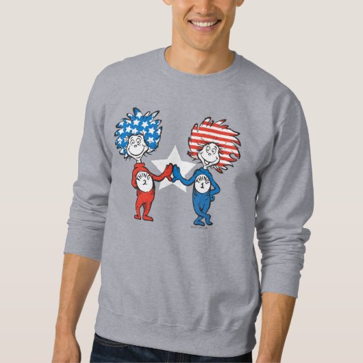 Dr. Seuss | Zwei Dinge: Patriotische Grafik Sweatshirt (Vorderseite)